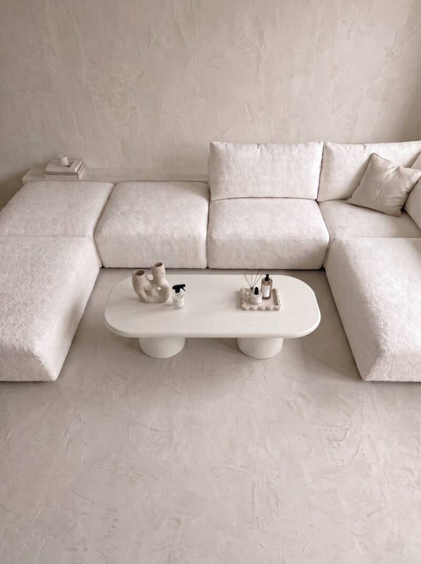 Coffee table recht ronde hoeken