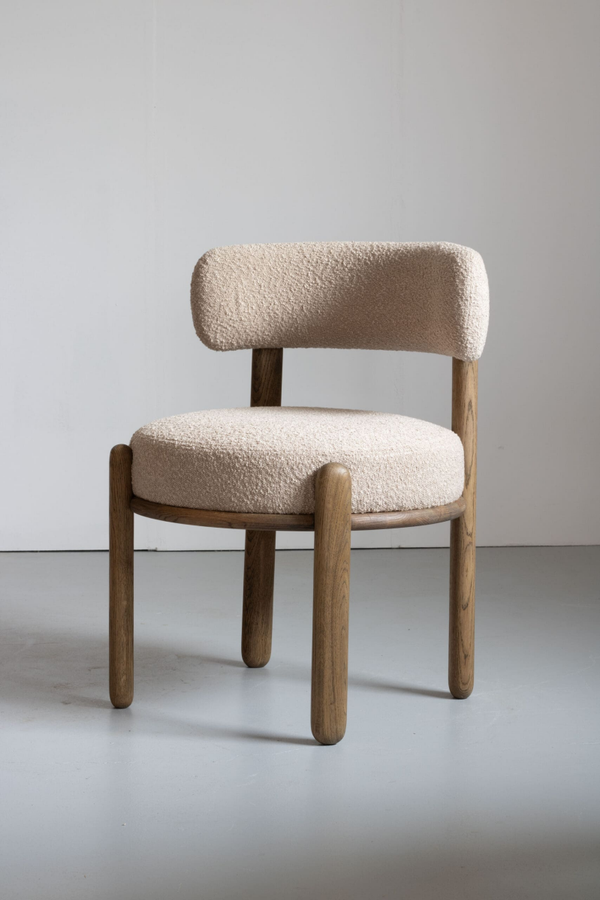 Eetkamerstoel Julia | Smoked | Boucle