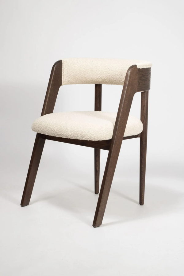 Japandi eetkamerstoel Odessa | Brownie | Boucle
