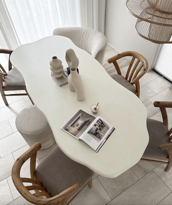 Design your own dining table SHE betaalbare beton cire tafels op maat