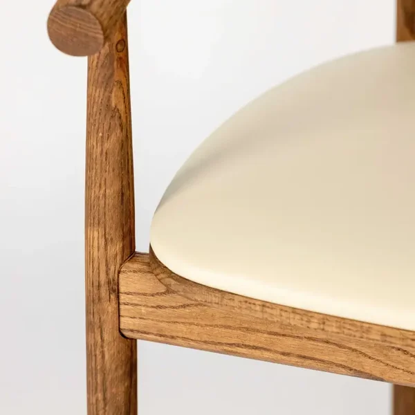 Eetkamerstoel Calm | Brons | Beige PU Leer