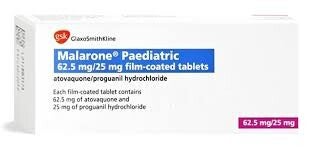 Malarone Paediatric Tablets 62.5MG/25MG