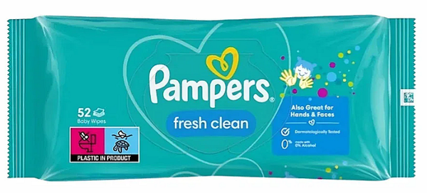 Pampers Fresh Clean Baby Wipes (52 Wipes)