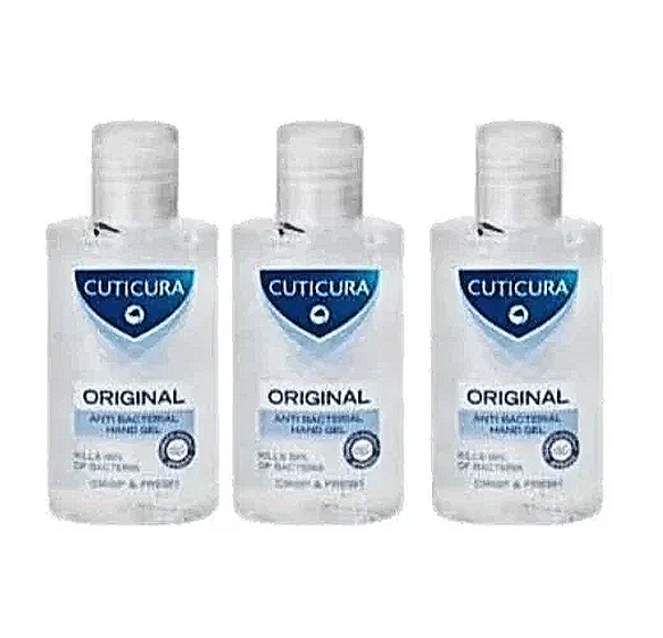 Cuticura Antibacterial Hand Gel Crisp & Fresh 50ml Travel Sanitiser