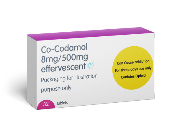 Co-codamol 8mg/500mg Effervescent Tablets for Pain Relief