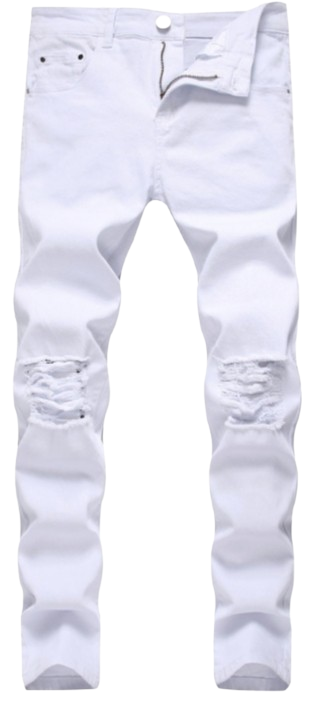 Pantalón Vaquero Blanco con rotos