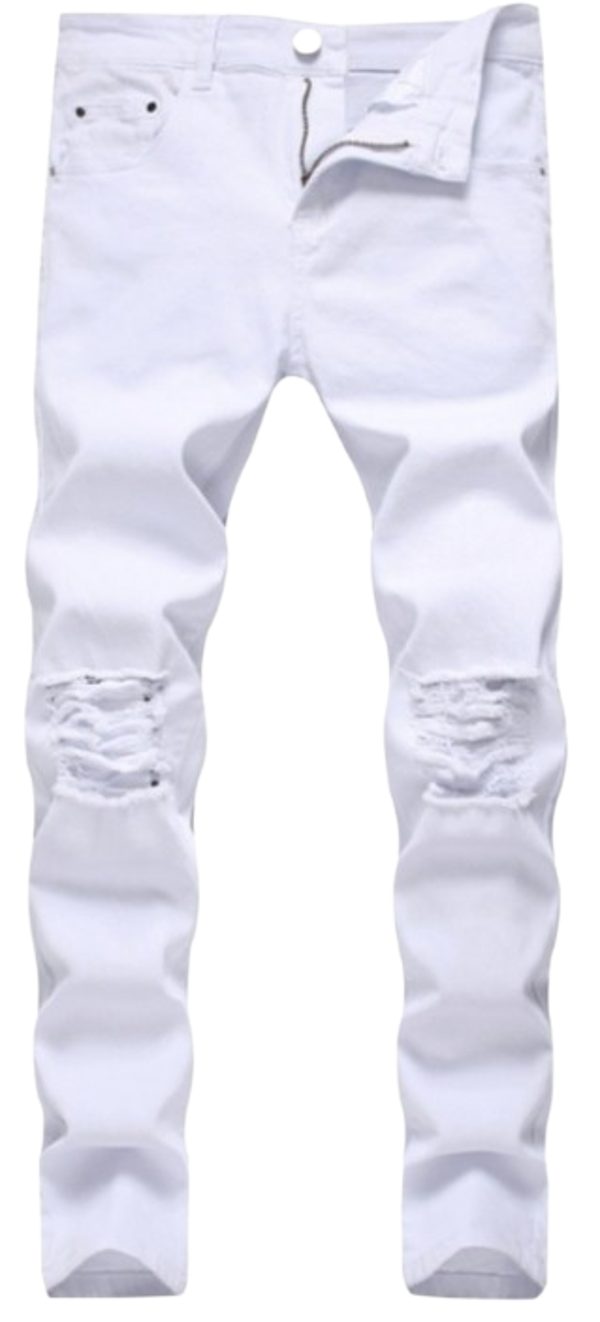 Pantalón Vaquero Blanco con rotos