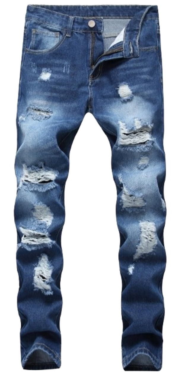 Vaqueros Azules con Rotos