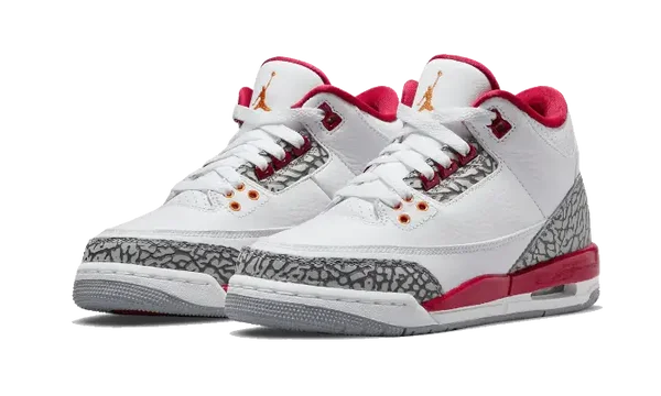 Jordan Retro 3 Blancas y Rojas