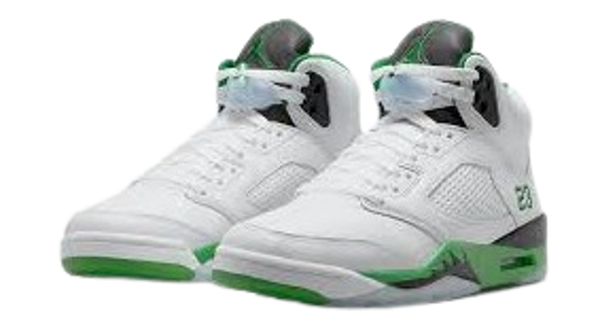 Jordan Retro 5 Blancas y Verdes