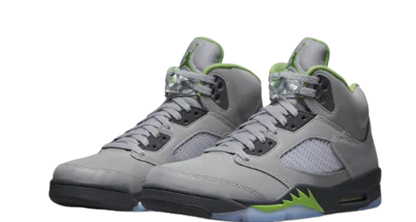 Jordan Retro 5 Grises y Verdes