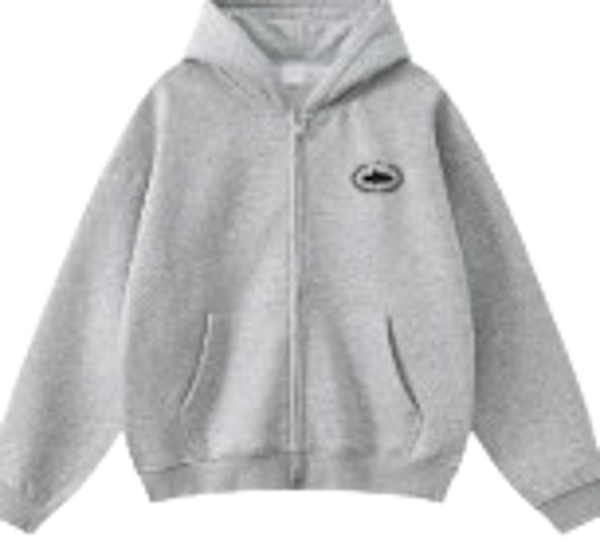 Chaqueta Corteiz Gris Logo Pequeño