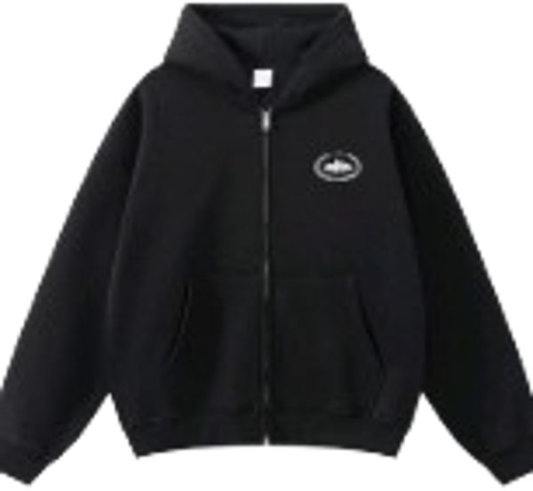 Chaqueta Corteiz Negra Logo Pequeño