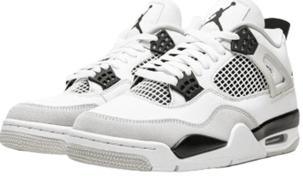 Jordan Retro 4 Blancas y Negras