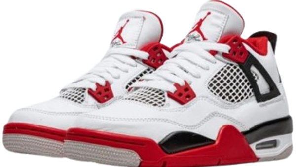 Jordan Retro 4 Blanca y Roja