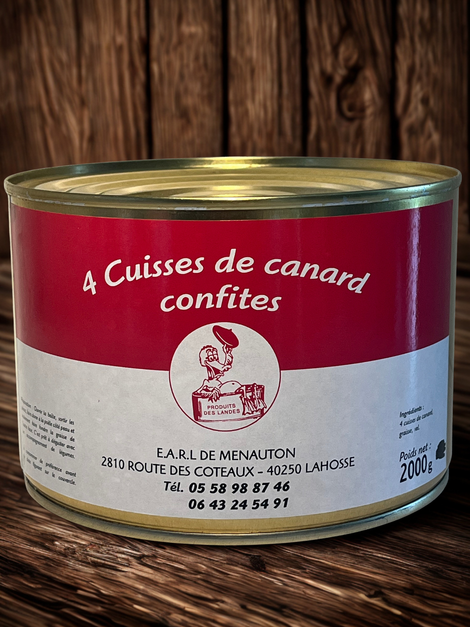 Confit de canard  - 4 Cuisses