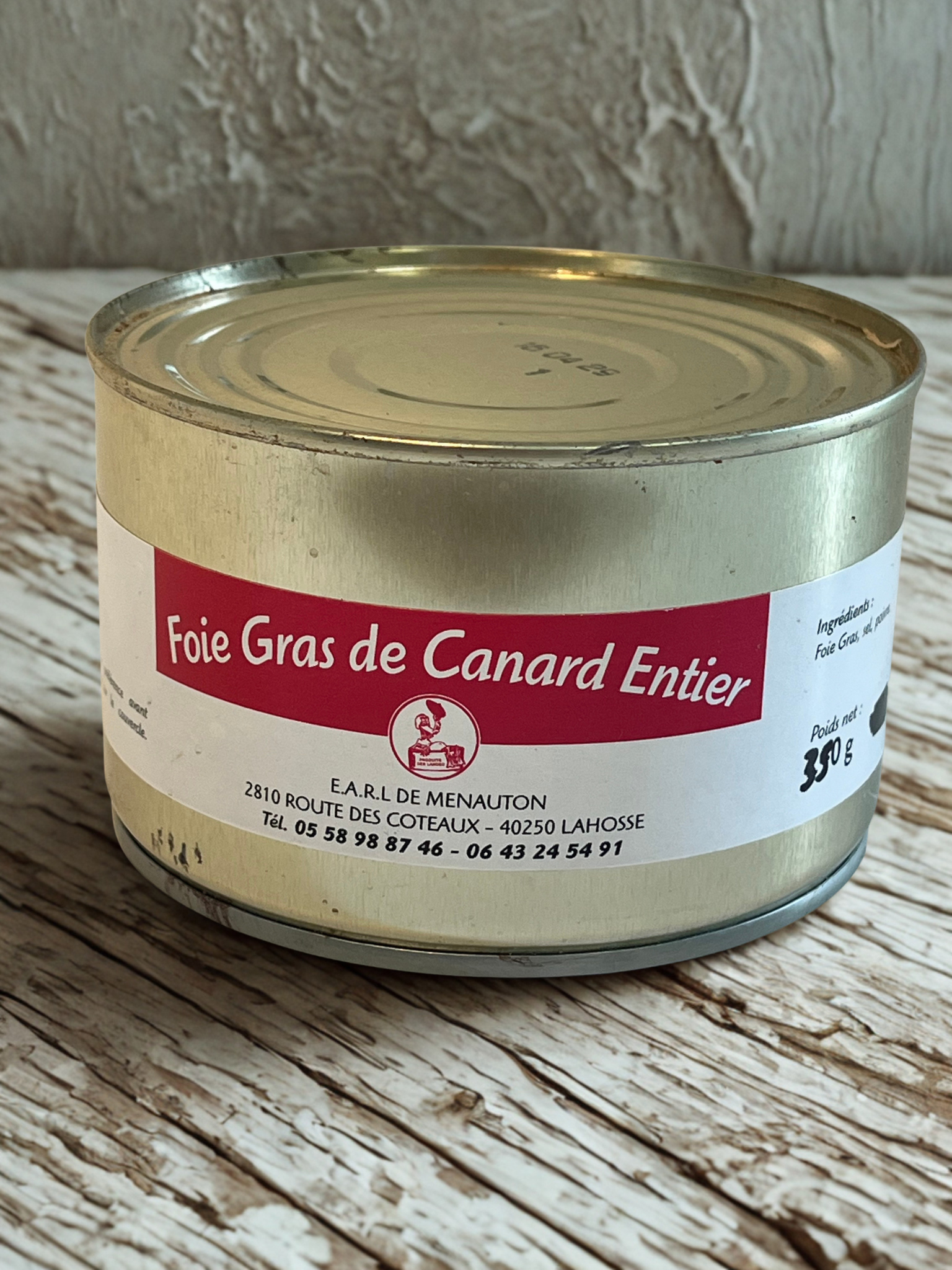 Foie gras de canard entier - Boîte 350gr