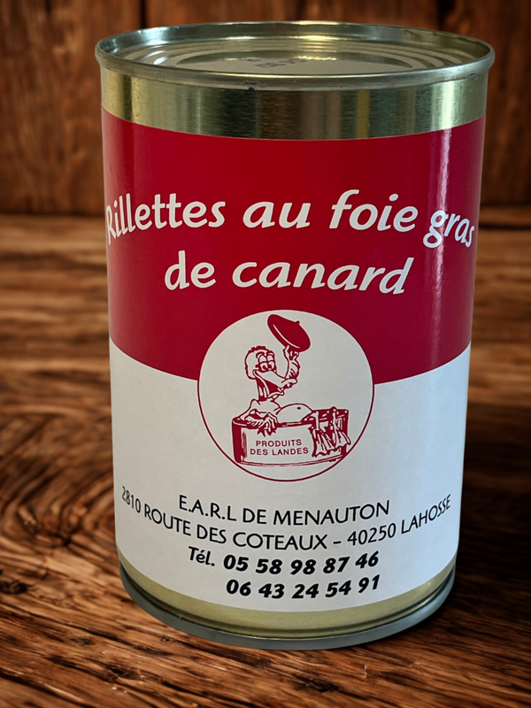 Rillette de canard au Foie Gras - 400gr