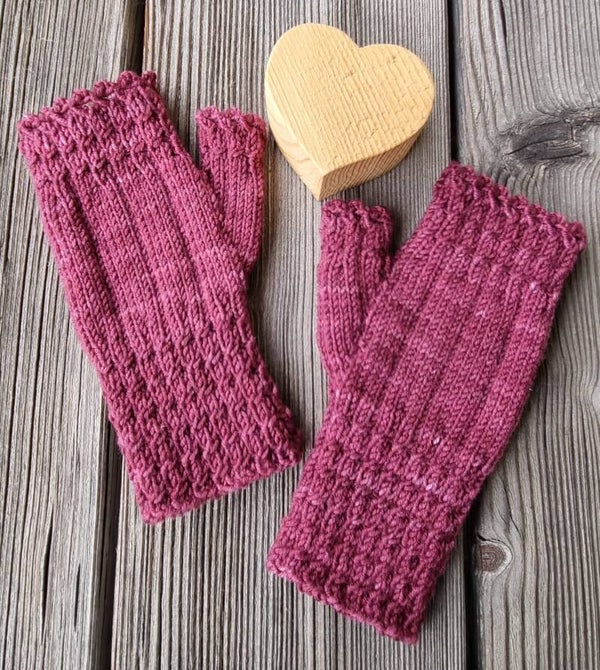 Pulswärmer aus feiner Merinowolle mit Daumen