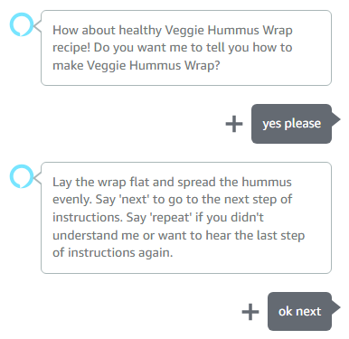 Example from Alexa Developer: Suggestions for instructions