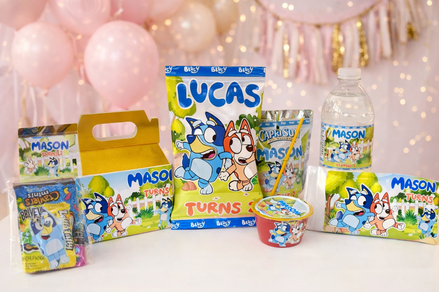 Custom Themed Party Treat Box Set