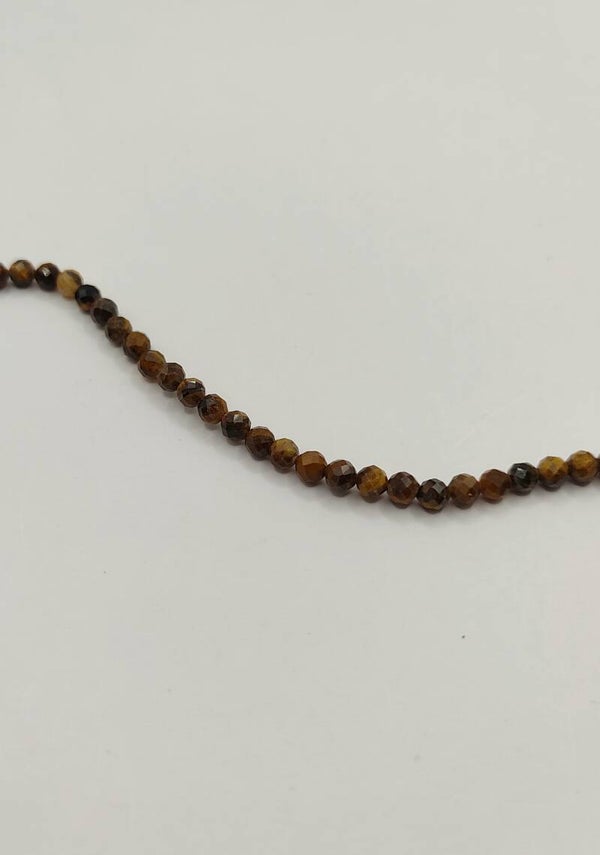 3mm faceted Tiger Eye         per 10 stuks