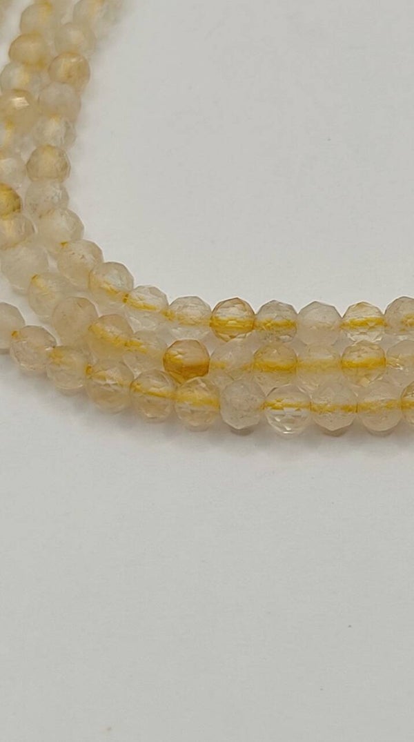 3mm  *streng*  faceted Citrien