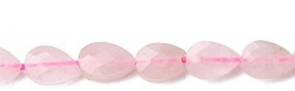 druppel faceted Rozenkwarts  6x4x2.5mm    per 10 stuks