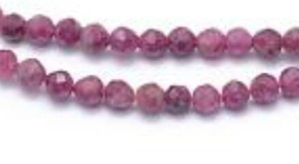 2mm faceted Robijn      per 50 stuks