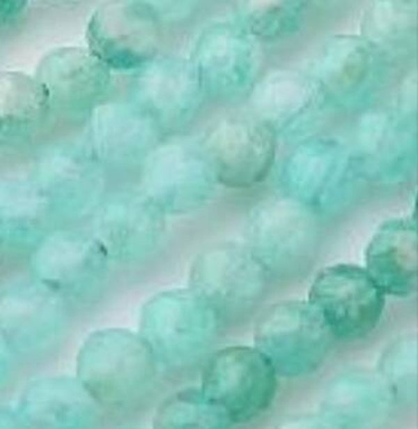 2mm faceted Amazoniet    per 50 stuks