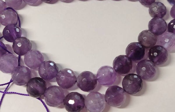 8 mm faceted Amethist        per stuk