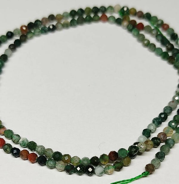 3mm  *streng* faceted Indian Agaat