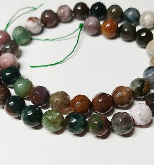 8 mm faceted Indian Agaat      per stuk