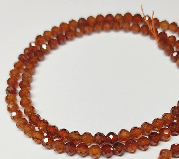 3mm *streng*  faceted Granaat oranje