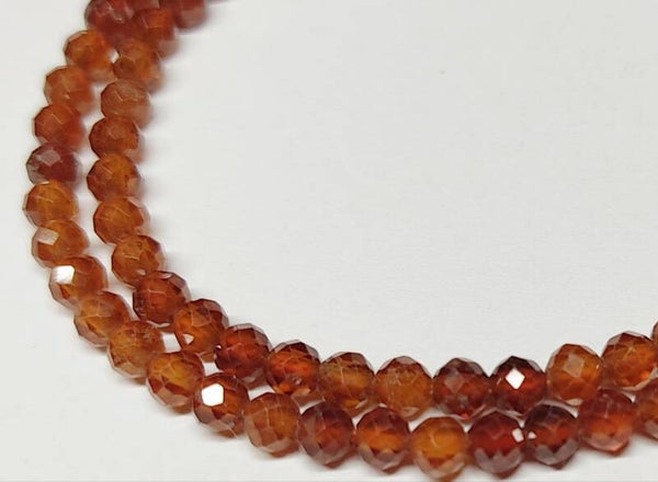 3 mm faceted Granaat oranje