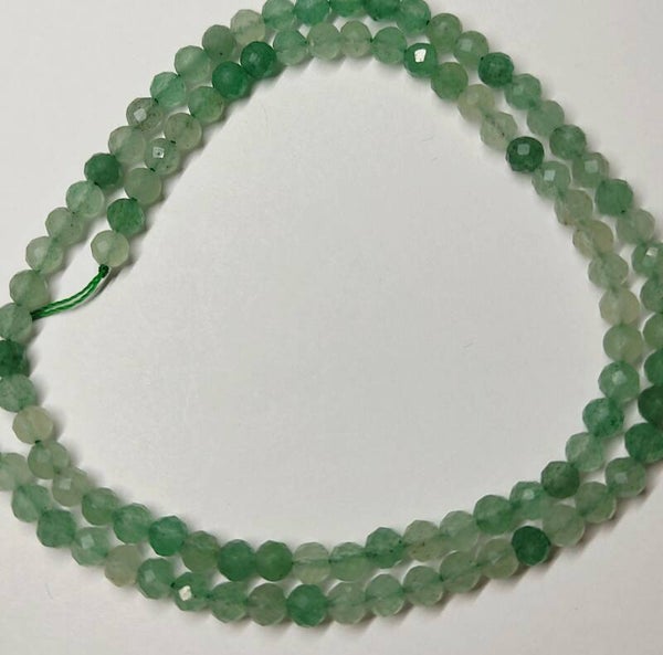 4mm *streng* faceted Aventurijn