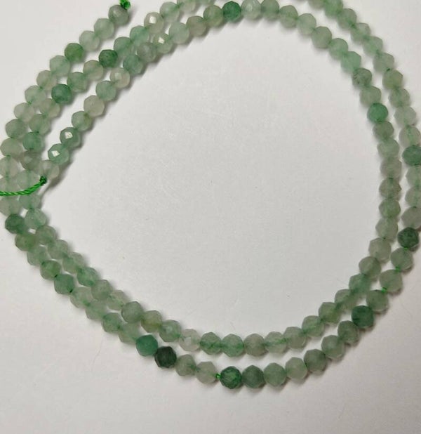 3mm  *streng* faceted Aventurijn