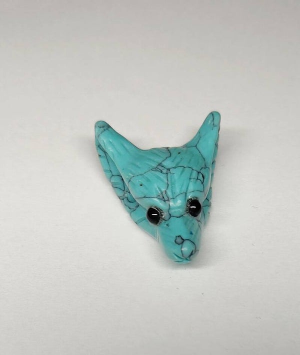 Wolfkopje  synth. Turquoise     per stuk