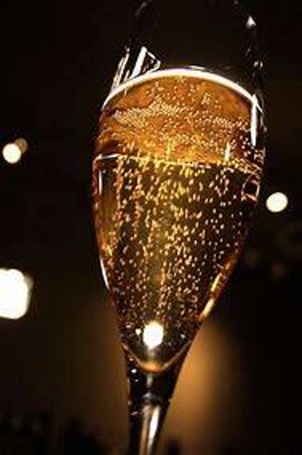glas champagne