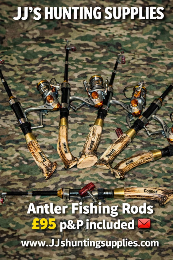 Custom antler fishing rods