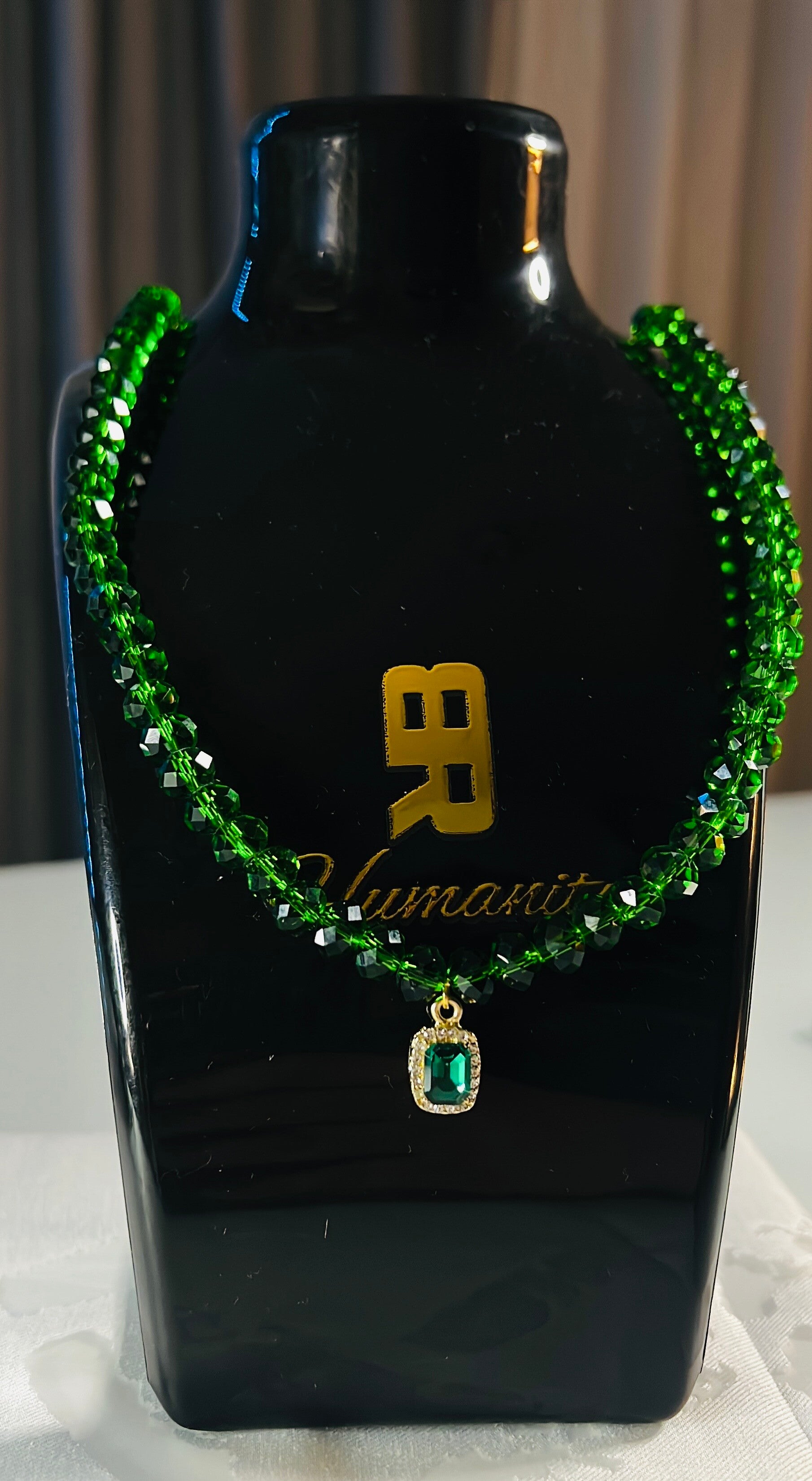 Green Crystal Statement Necklace