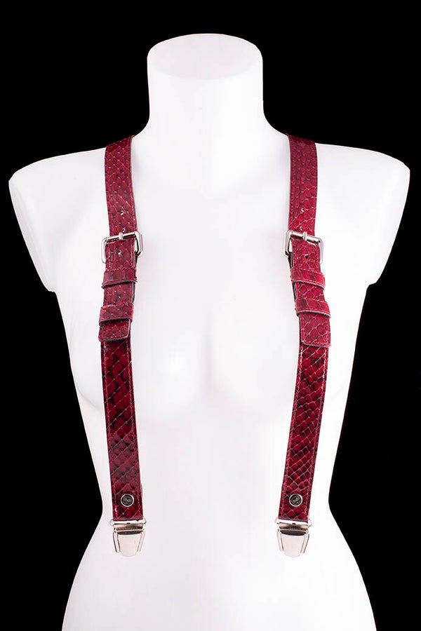 BRACES -Watersnake leather, diff. Colours
