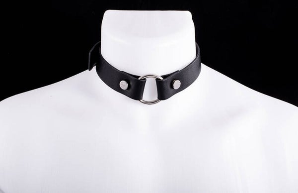 CHOKER ZEUS - Leather, black