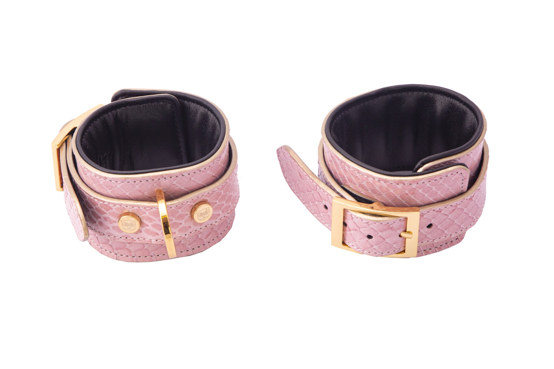 ANKLECUFF - Watersnake leather, pink