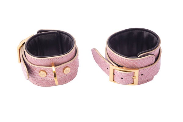 ANKLECUFF - Watersnake leather, pink