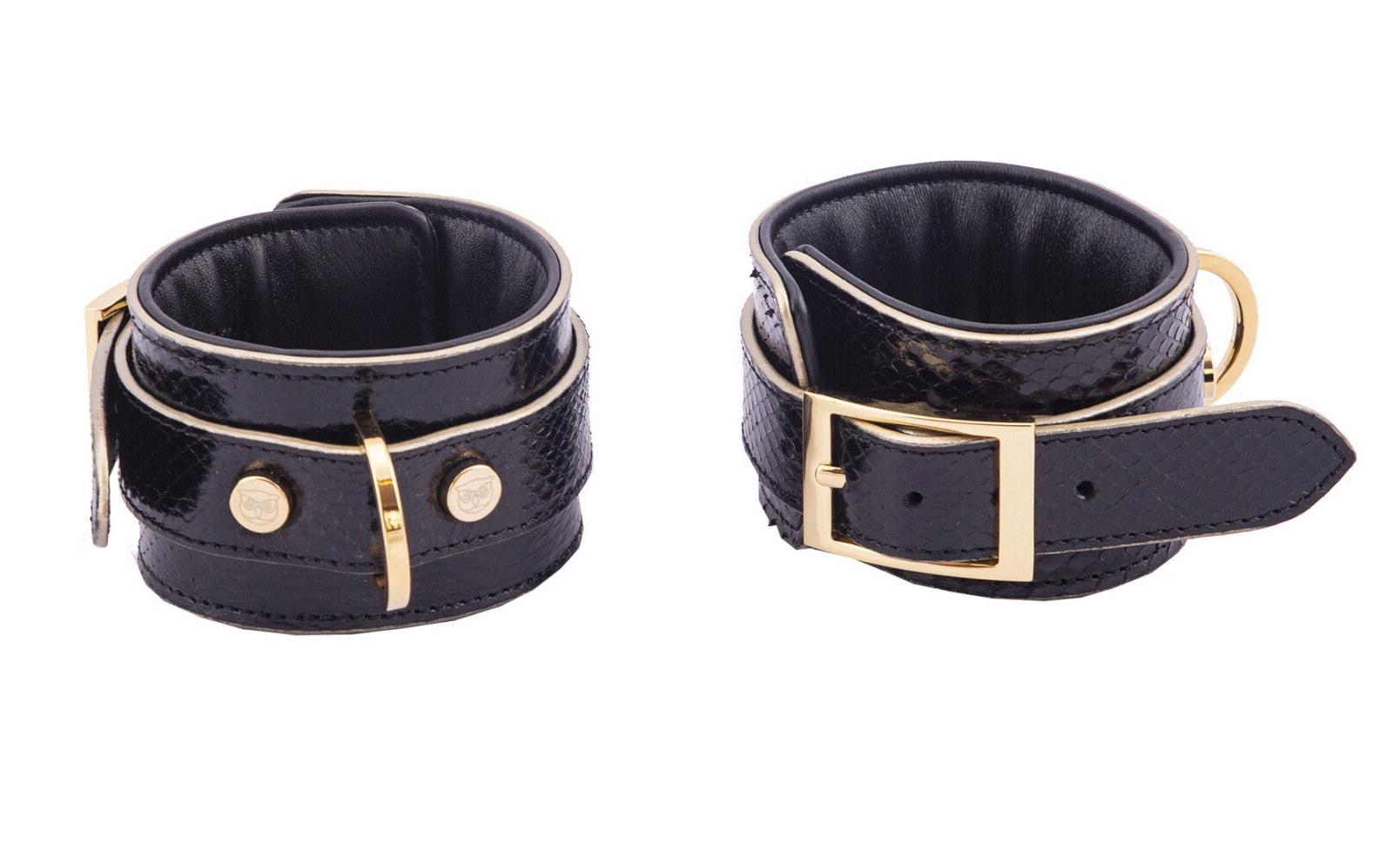 ANKLECUFF - Watersnake leather, black