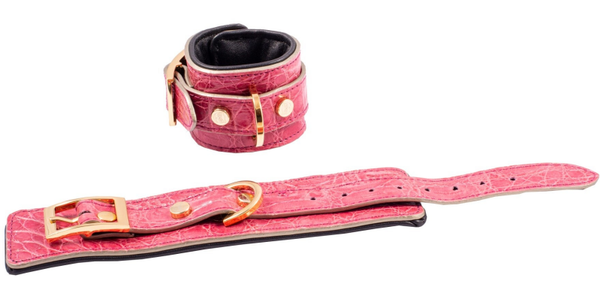 HANDCUFFS - genuine Crocodile leather - diff. COLOURS