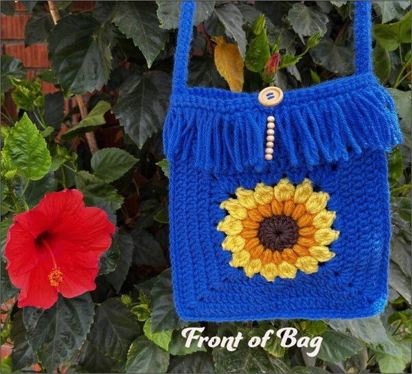 Royal Blue Crossbody Crochet Bag