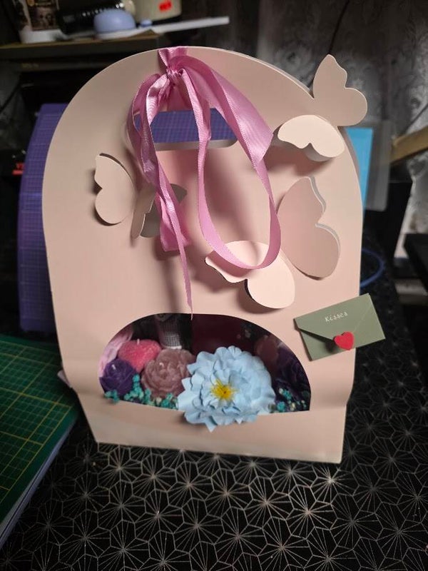Luxe Wasboeket in Vlinder Cadeautas-Handgemaakte Kaarsen