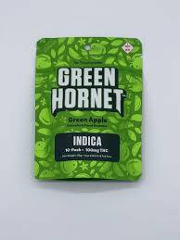 Green Hornet: Green Apple edible Indica 100mg per pack